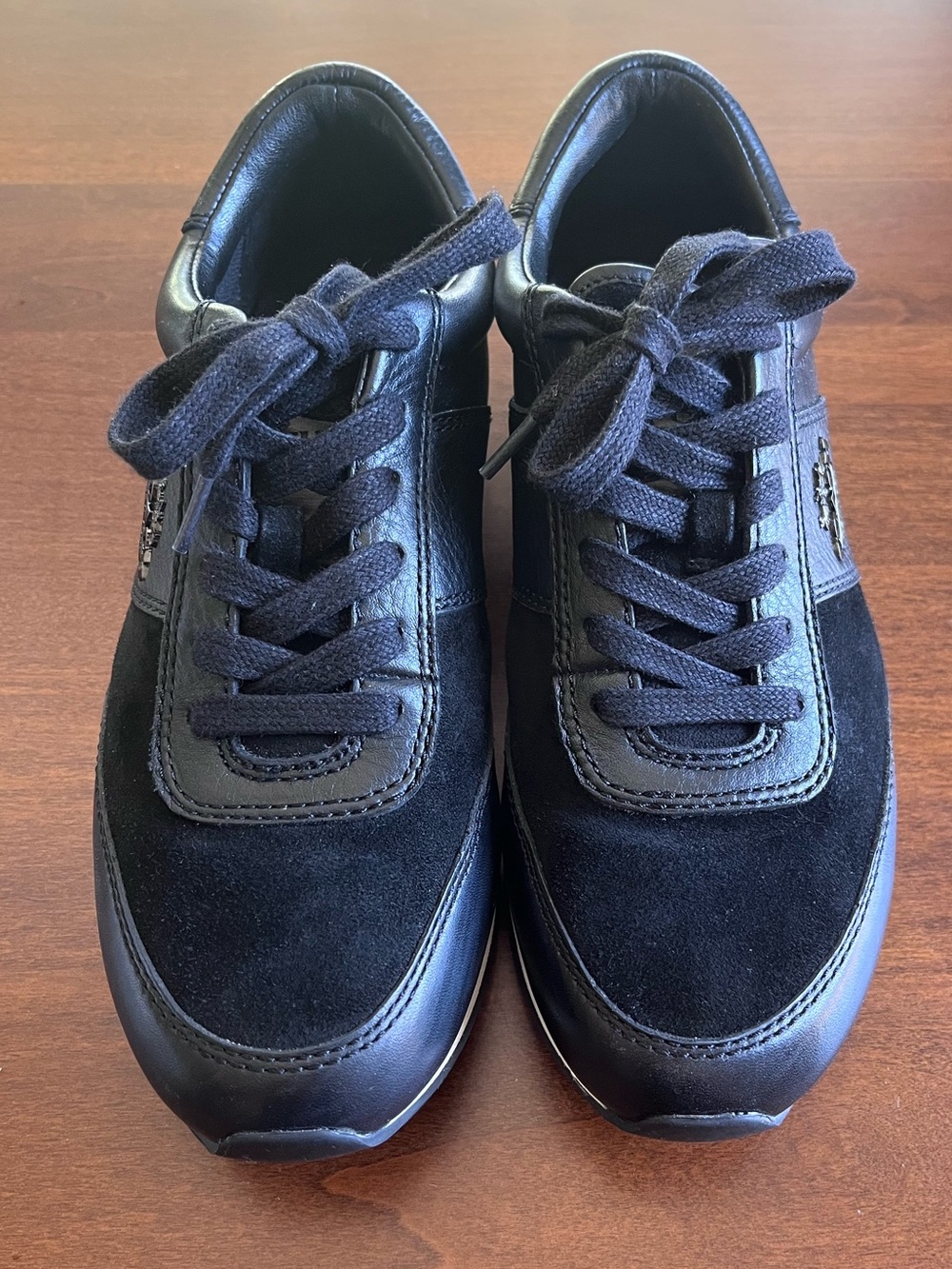 COACH Raylen Black Leather and Suede Sneakers